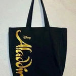 Disney  Aladdin Black & Gold Genie Lamp VIP Logo Tote‎ Bag Photo 0