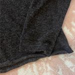 Agnes & Dora Cropped Lightweight Crewneck Pullover Sweater- Dark Gray/Black Photo 5