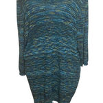 Catherines Catherine’s Blue Green Cowl Neck Sweater 3/4 Sleeves 3X Lightweight Casual Plus Photo 0