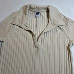 Old Navy  Ribbed Knee Length Shirt Dress Size Small Academia Casual Neutral Photo 2