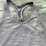 Lululemon Athletica racer back tank top light purple stripes size Small EUC Photo 1