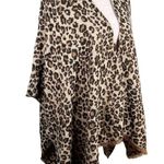 Altare Poncho Cape Animal Print Taupe Brown Black One Size New Photo 8