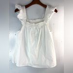 THML  M Summer Cotton Ruffle Sleeve Babydoll Crop Top - White Photo 8