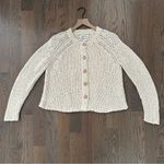 Current/Elliot The Cozy Cardigan Bouclé Chunky Knit Sweater Ivory Cream 1 / S Photo 1