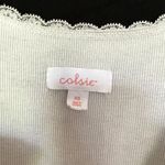 Colsie ribbed white crop top frill lace casual women's size XS summer light Photo 1