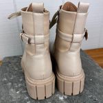 Simmi London  Kai Stone Tan Chunky Combat Boots Lug Sole Buckle Edgy Grunge 9 Photo 5