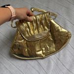 Unique Vintage 80s Gold Leather Shoulder Bag Photo 12