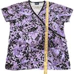 Absolute Uniforms Women's Floral Print Scrub Top Mediums Nurse Purple Size M Photo 6