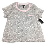 Rene Rofe Short Sleeve PJ Pajama Sleep Top Shirt Gray Size XL Photo 0