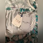 Elena Baldi Silk Blend Tiered Maxi Dress with Green and Pink Pattern Photo 1