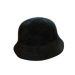 Angora and Wool Black Bucket Hat Size 57cm Photo 1