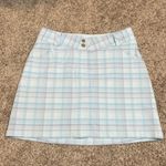 Nike  Golf Skirt Size 2 Light Blue Plaid Lined Skort Dri-Fit Stretch Tech Fabric Photo 1