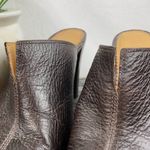 Unisa  Sultana Brown Leather Mule Heel Clog Shoe 7 Photo 4