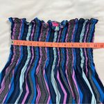 Prestige Edge Women's Strapless Mini Dress Medium Chevron Print Tube Top Blue Photo 6