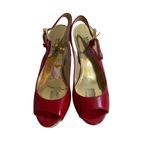 Michael Kors  Red Patent Leather Slingback Heels Size 4.5 Photo 10
