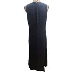 Ralph Lauren Womens Size 12 Floral Retro Sleeveless Maxi Dress Navy V Neck Photo 3