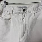 Rachel Comey  ecru off white high rise raw hem denim pants sz 4 Photo 9