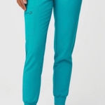 FIGS  Scrub Pants Womens XS Tall Teal Zamora High Waisted Jogger Cargo Pockets Photo 0