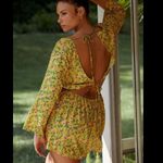 Anthropologie The Magnolia Yellow Floral Tie Back
Cut-Out Romper XS NWOT Photo 3