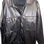 12th Tribe Owen Black Vegan
Leather Shirt Jacket m/l Photo 0
