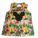 Disney Mickey Mouse Floral Tank Top Girls Size XG(15/17) Sleeveless Blouse Photo 0