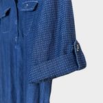 J.McLaughlin Lawrence Denim Chambray Shirt Dress Roll Tab Sleeves Blue Cotton S Photo 6