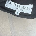 Apiece Apart  Mini Shift Dress Balloon Sleeve V-Neck Linen Tencel‎ Black Size 2 Photo 9