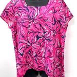 Peck & Peck  100% Linen Sharkbite Hem Blouse Women's Size L Photo 0