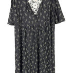 VTG Roamans Plus Size 24W Nightgown Black Floral‎ Lace Semi Sheer Midi 1392 Photo 0