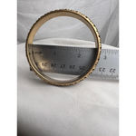 vintage gold toned flower pattern bohemian bangle bracelet Photo 4