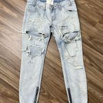 One Teaspoon  Size 24 Jeans Trashed Free Birds Destroyed Baggy Distressed Womens Photo 2
