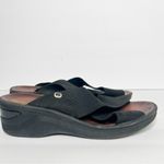 Bzees  Desire Crisscross Platform Wedge Sandal Black Size 9.5 Women’s Photo 2