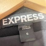 EXPRESS  Black Ruched Sleeve Cropped Blazer Suit Jacket Size 6 Small Photo 4