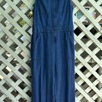 Free People Wind & More Retro Denim Jumpsuit Photo 2