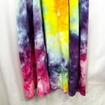 Tie Dye Medium Maxi Dress Handmade Rainbow Eyelet Hem Sleeveless Vacation 1760 Pink Photo 9