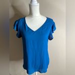 Paper moon Royal blue flutter sleeve top size small Photo 1