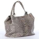 Cape Cobra Grey Snakeskin Large Shoulder Bag Gray Photo 2