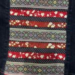 Holding Horses Anthropologie  Patterned  Patch Dark Wash Denim Pencil Skirt Photo 4