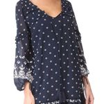 Derek Lam 10 Crosby women’s bell-sleeve embroidered navy blue ruffle dress 2 XS Photo 0