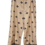 SheIn Women’s Printed Wide leg Cropped Dress Pants L Vacation Large Photo 2