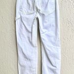 Good American High Rise Flat Front Straight Leg Jeans Denim White Womens Size 25 Photo 1