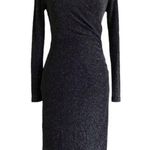 Onyx Nite  Black Metallic Asymmetric Cocktail Dress size 4 Photo 1