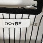 DO+BE Striped Long Sleeve Top Black White Womens Size Medium Flare Tie Sleeve Photo 5