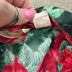 Victoria's Secret Vintage Victoria’s Secret Red Green Rose Slinky Robe with Belt Gold Label SMALL Photo 6