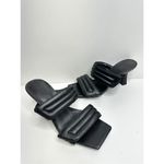 Abound  Shoes Womens Size 6 Qarly Heeled Black Square Toe Slip On Sandals‎ Photo 3