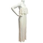 Charlotte Russe  Women Large Ivory White Strapless Summer High Slit Maxi Dress Photo 1
