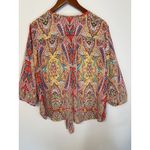 Peter Nygard  womens Button Up Colorful‎ Paisley Boho Blouse Size 16 Photo 4