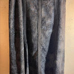 Skirt midi maxi Gray Patterned Brocade Women's Skirt blue grey fringe 12 lined Photo 0