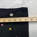 PINK - Victoria's Secret  Black Ribbed Floral Embroidered Crop Tank Top Women's M Photo 6