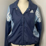 Adidas  wind breaker running jacket. Size Medium. Drawstring. Snap closure. Photo 0